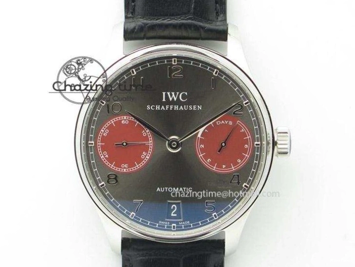 MIROTIME 0316 Portuguese Real PR Real Annual Calendar IW503502 ZF 1:1 Best Edition Blue Dial on Black Leather Strap A Breathable 7152